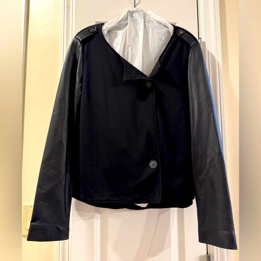P J K Jacket with leather sleeves